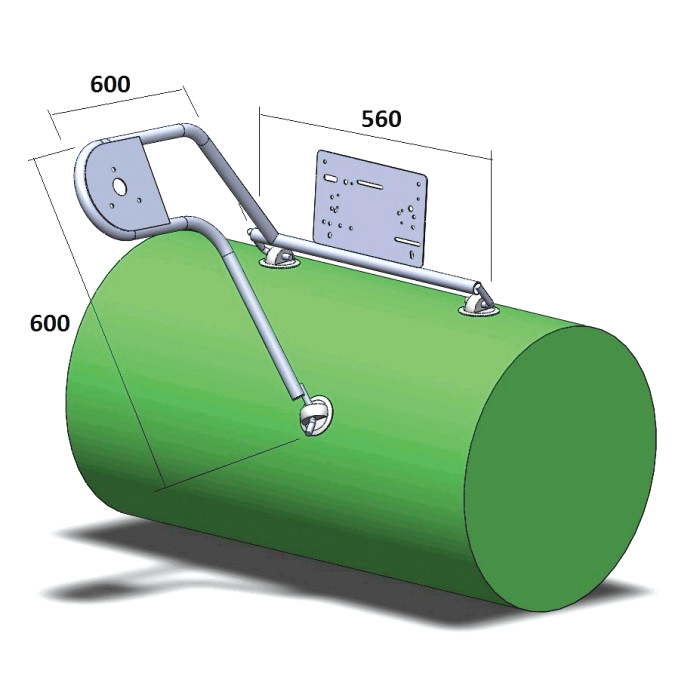 Стойка рулевая с креплением на баллон надувной лодки 25мм в Коврове