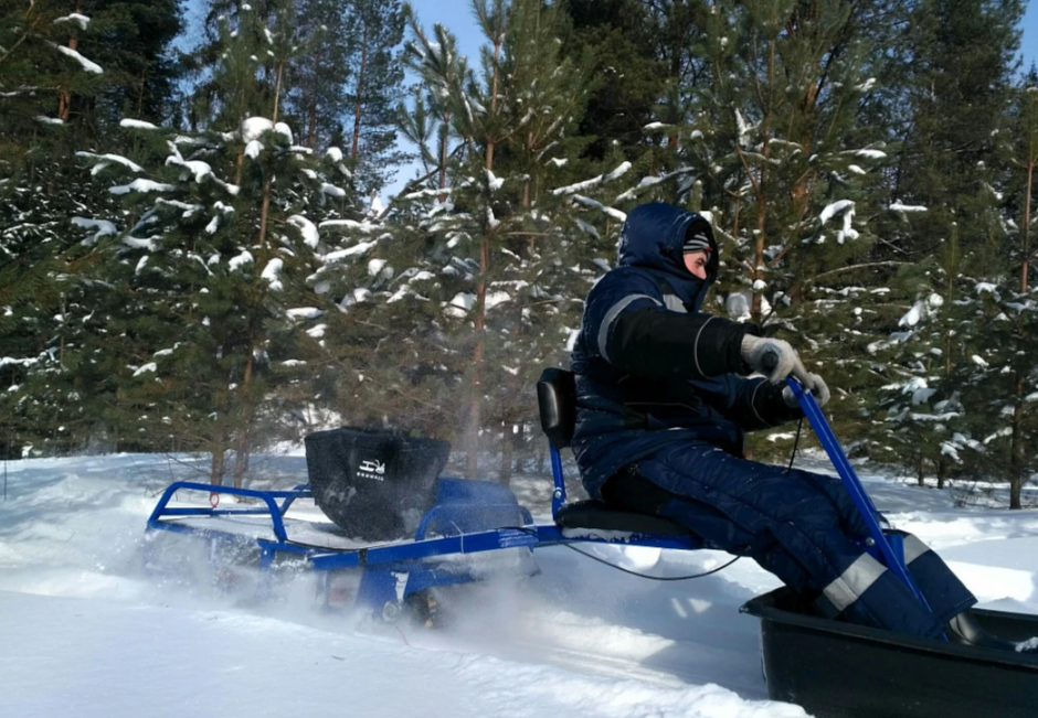 Мотобуксировщик толкач Альбатрос-XL8 с модулем. С фарой, тележки в Коврове