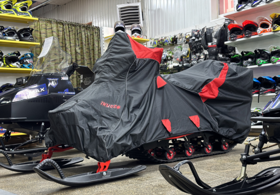 Чехол транспорт. снегохода IKUDZO HUNTER черно-красный Оксфорд ПРЕМИУМ качества с лого IKUDZO в Коврове