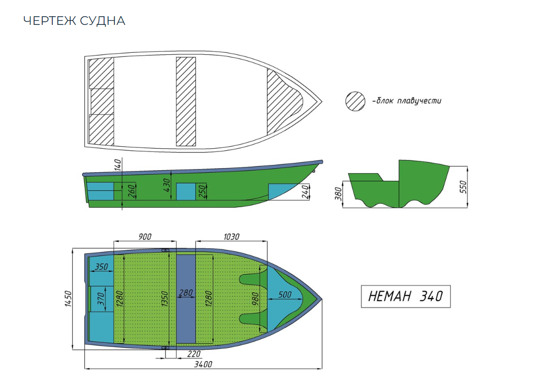 Стеклопластиковая лодка Neman-340 (тримаран) в Коврове