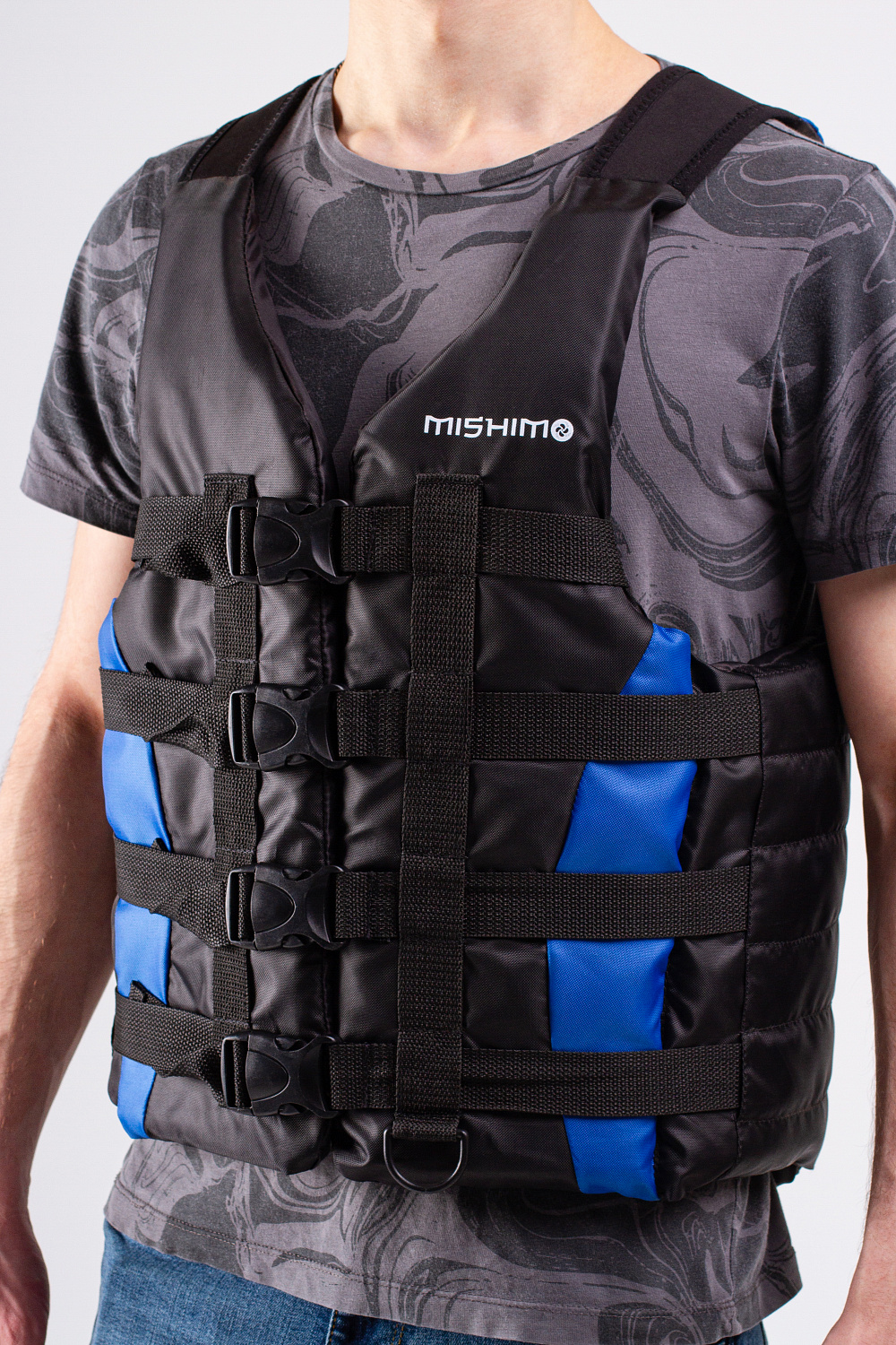 Жилет спасательный MISHIMO PRO Премиум качества Черно-синий в Коврове