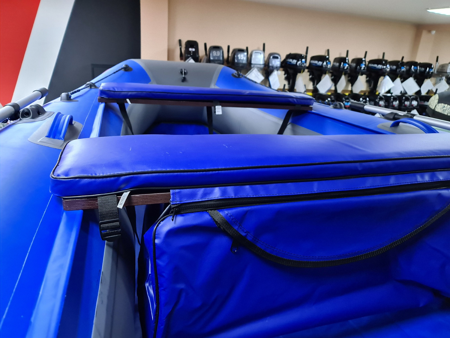 КОМПЛЕКТ МЯГКИХ НАКЛАДОК С СУМКОЙ ДЛЯ ЛОДОК 110Х20 СИНИЙ в Коврове