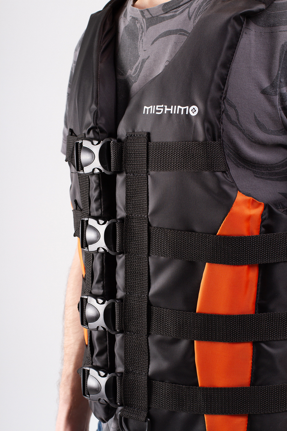 Жилет спасательный MISHIMO PRO Премиум качества Черно-оранжевый в Коврове