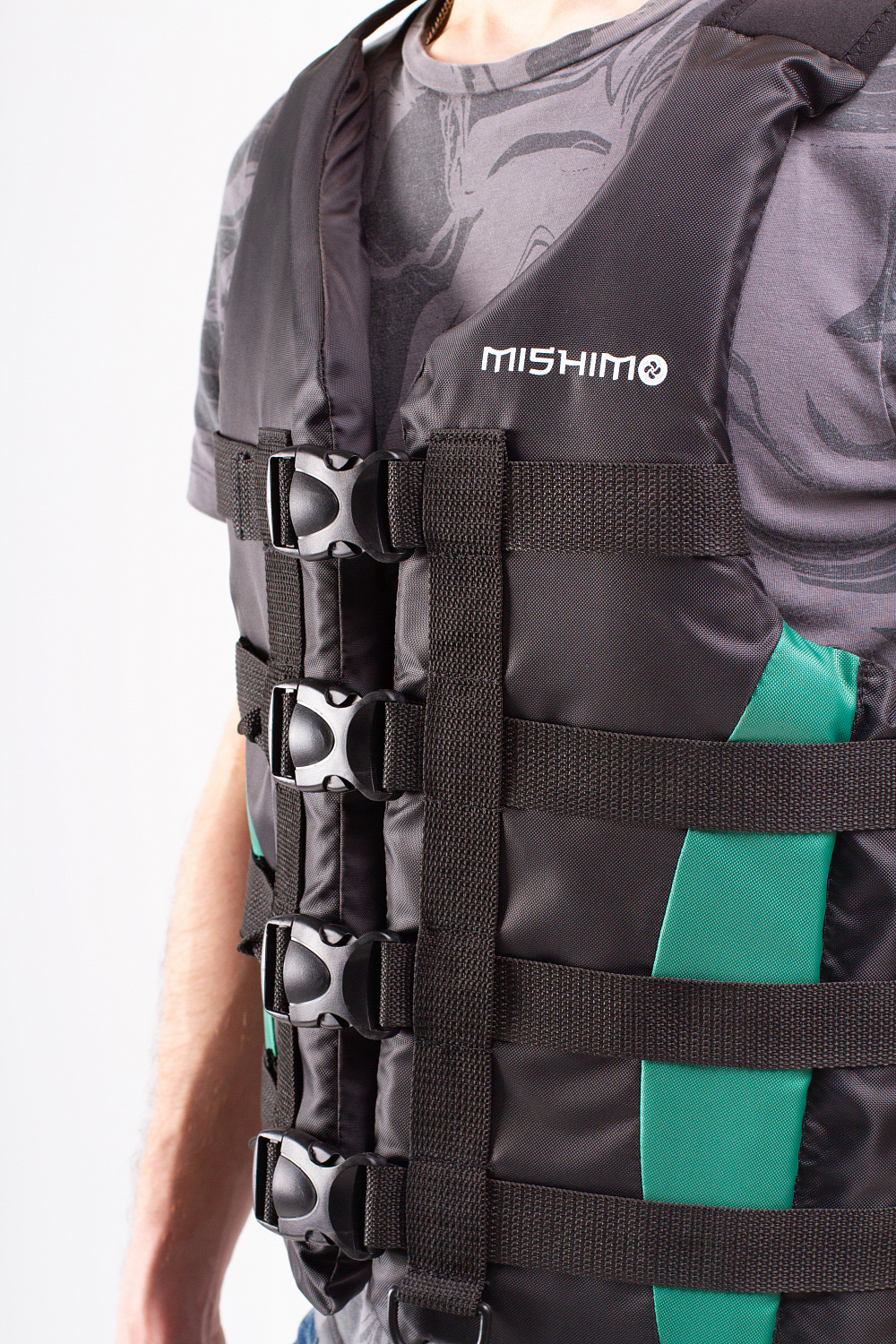 Жилет спасательный MISHIMO PRO Премиум качества Черно-зеленый в Коврове