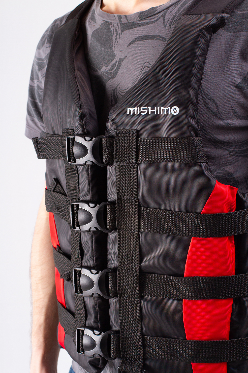Жилет спасательный MISHIMO PRO Премиум качества Черно-красный в Коврове