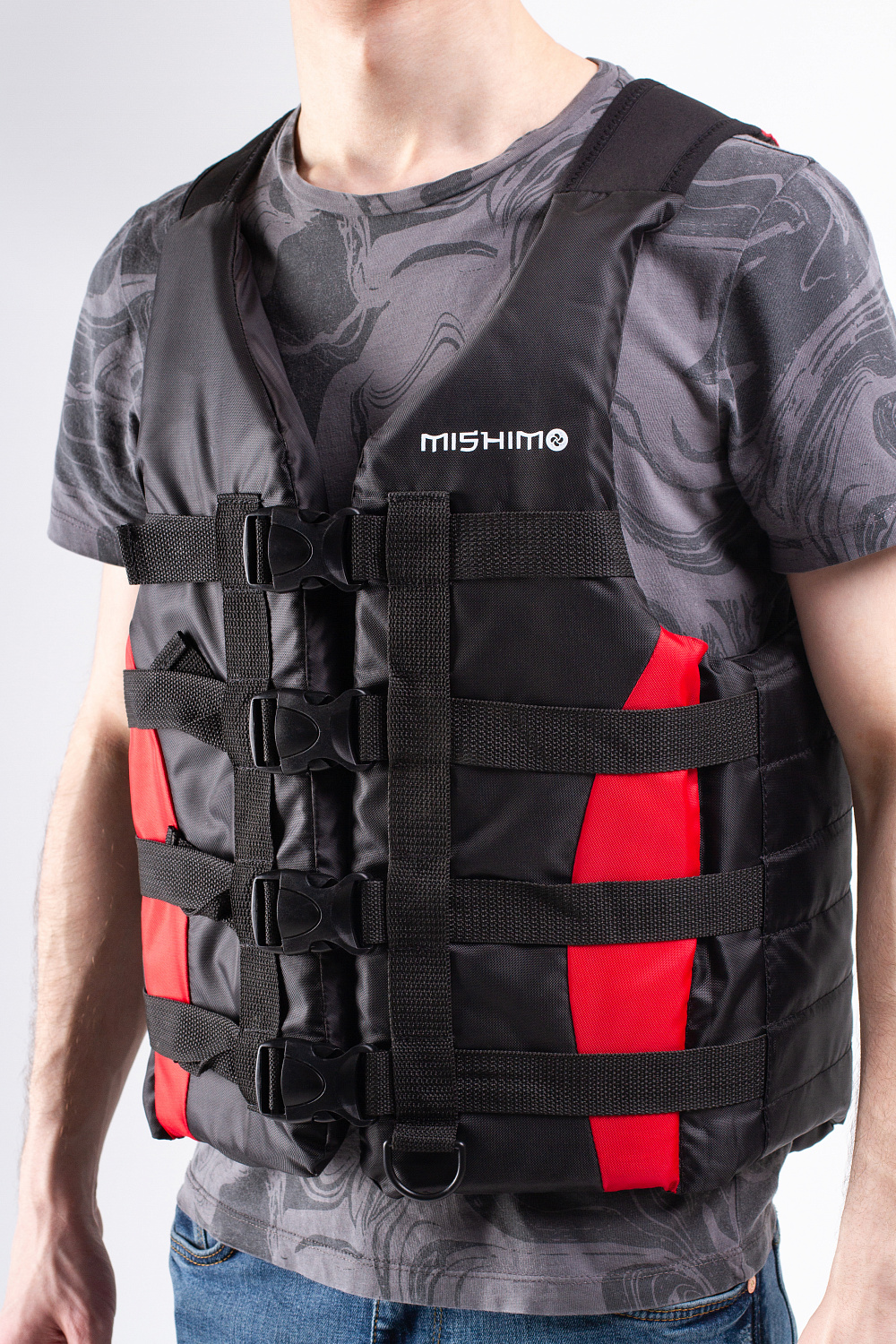 Жилет спасательный MISHIMO PRO Премиум качества Черно-красный в Коврове